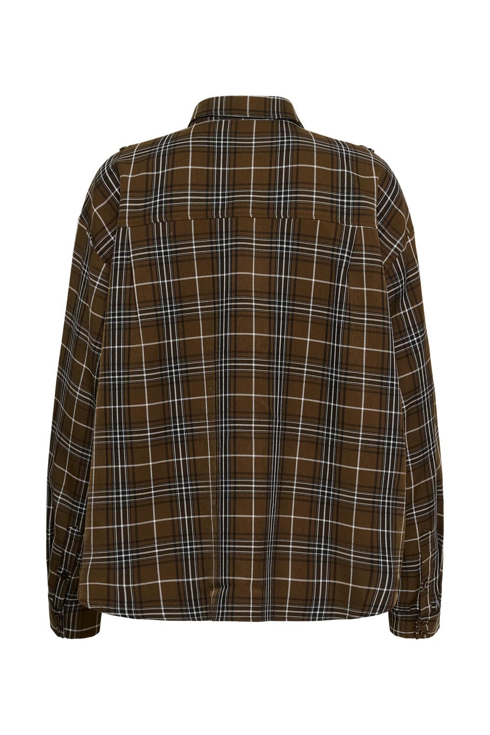 GZaleya skjorte - Green Olive Check